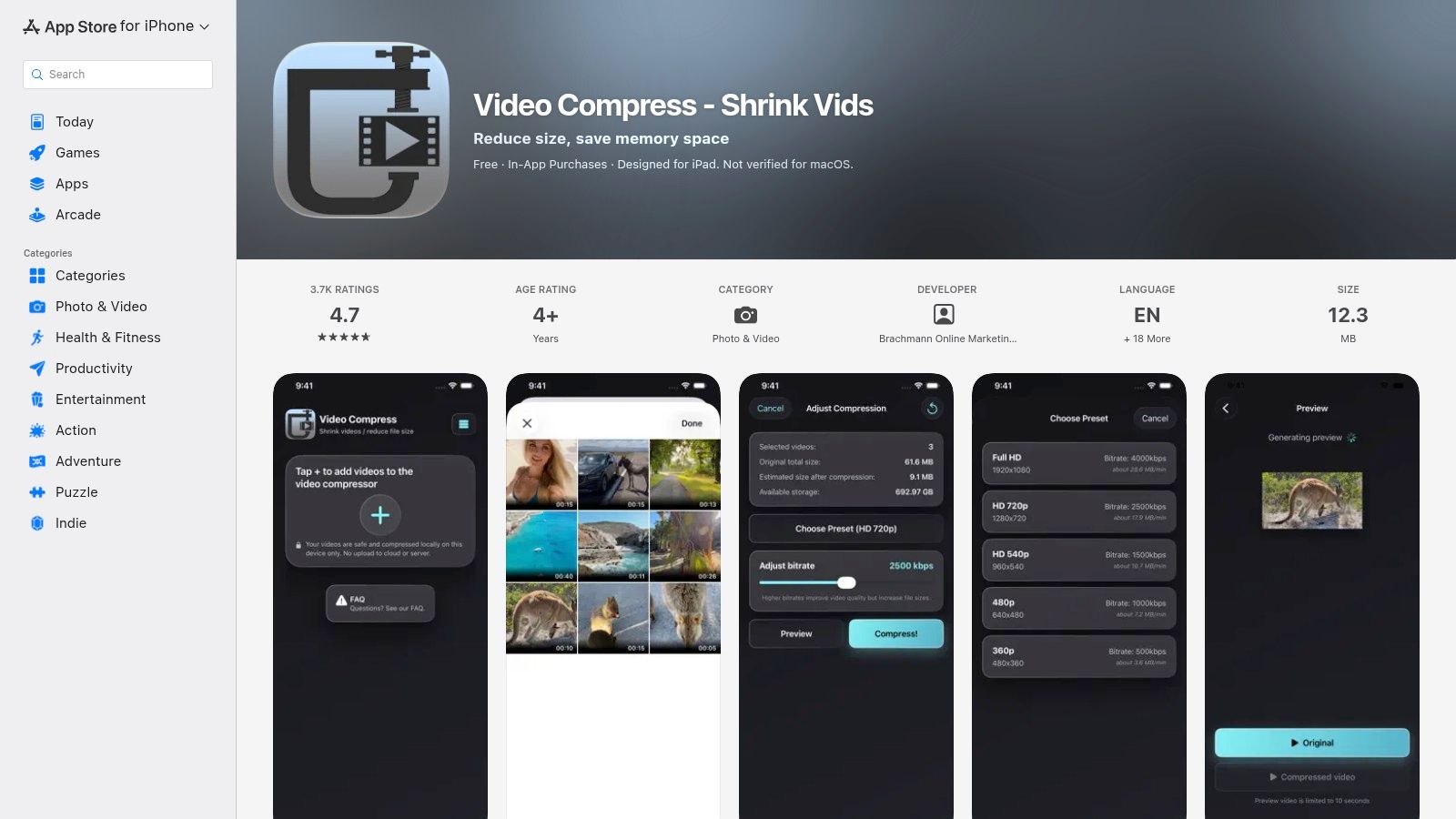 Video Compress, Shrink Vids